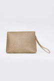 Co-Raffia Mettalic Pouch